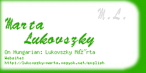 marta lukovszky business card